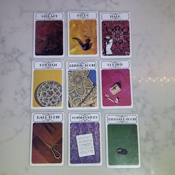 Vintage 1972 Clue Board Game Replacement Cards FULL SET Parker Brothers - Picture 6 of 9